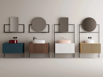PICTURE - Vanity unit with mirror by Scarabeo Ceramiche - view 2